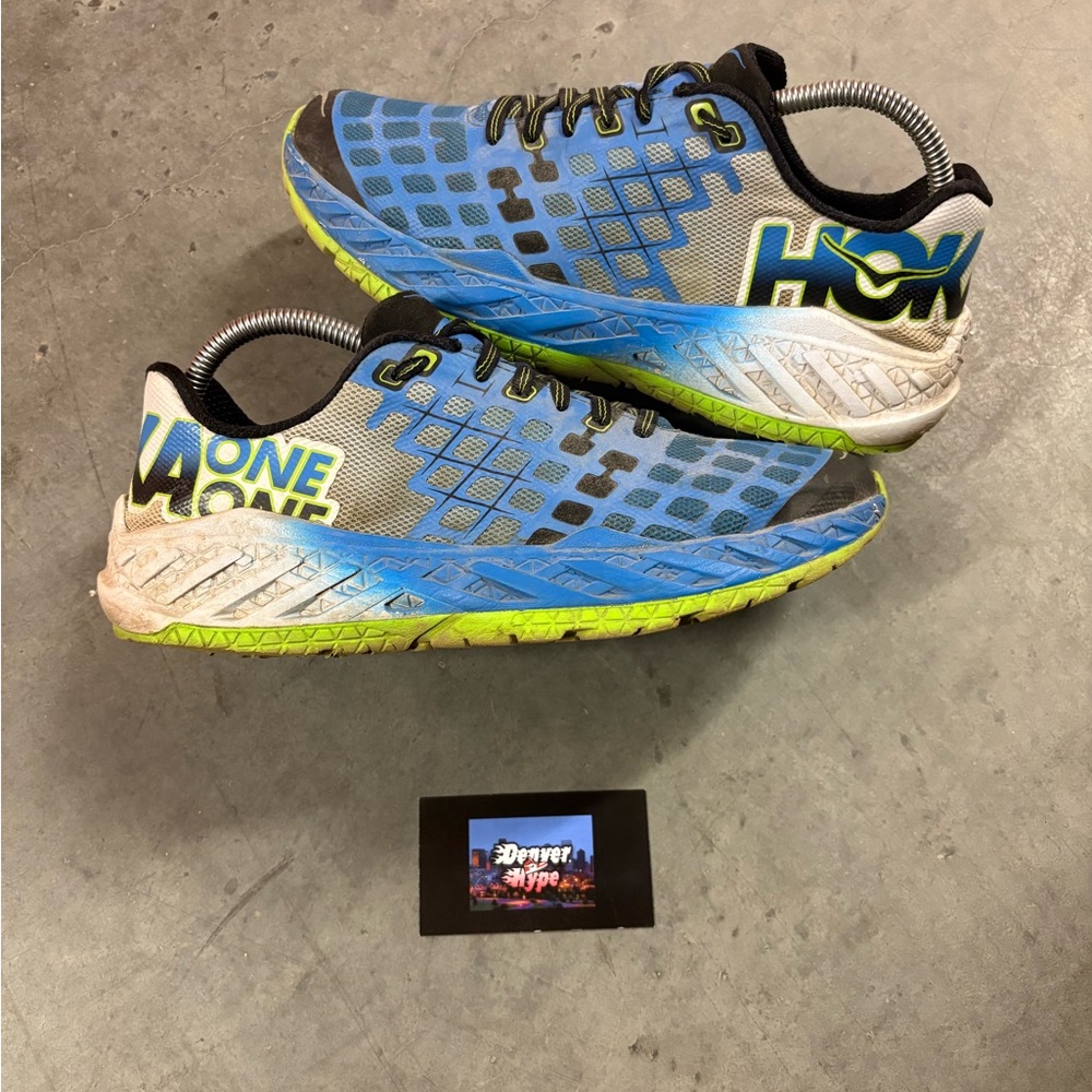 Hoka One One Clayton 8 Blue Green Running shoes